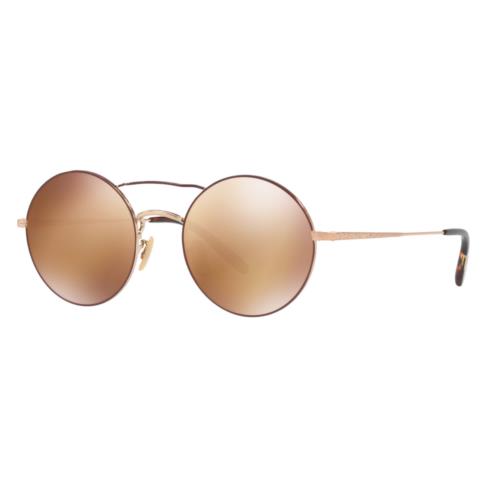 Oliver Sunglasses OV 1214S-5037/7T Rose Gold W/peach Lens 53mm