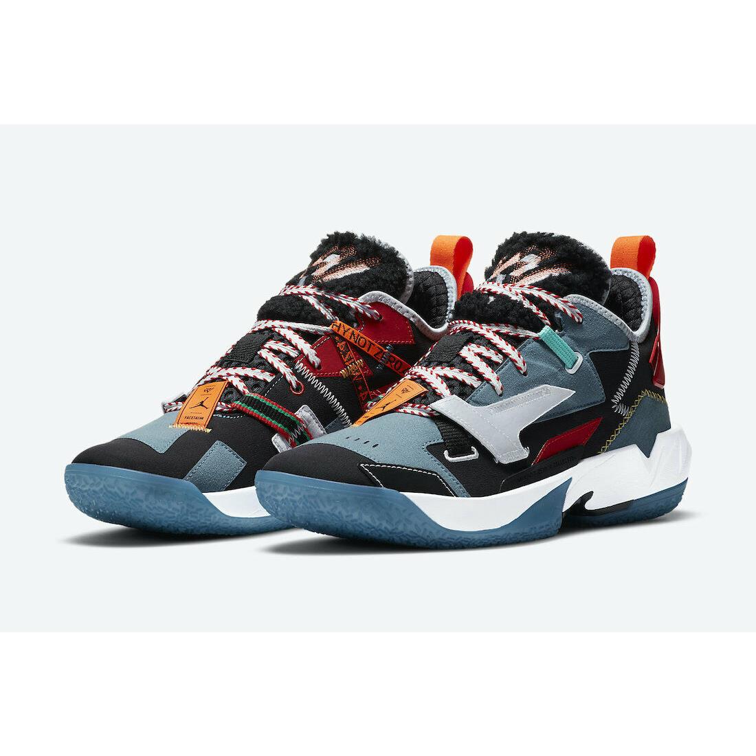 Nike Jordan Why Not Zer0.4 Premium Smokey Blue Shoes Facetasm x DC3665-001 Size 9