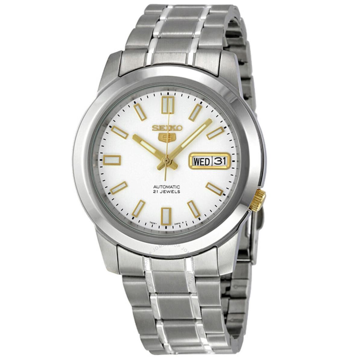 Seiko Men`s Classic White Dial Watch - SNKK07