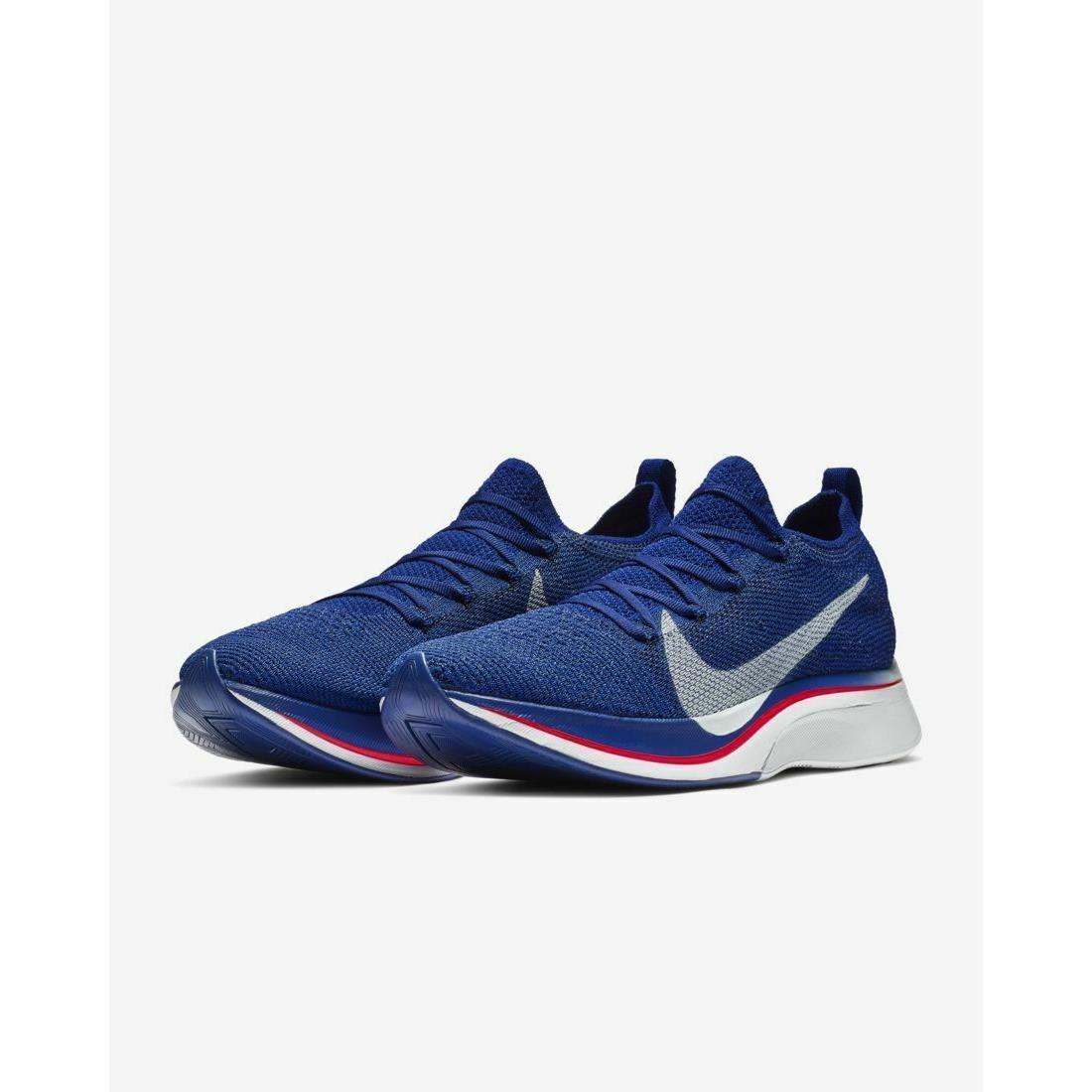 Nike Zoom Vaporfly 4% Flyknit Blue Unisex Shoes-size Men`s 5.5 / Women`s 7