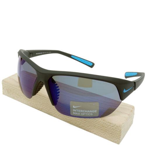 EV0525-045 Mens Nike Skylon Ace Sunglasses - Frame: Black, Lens: Blue