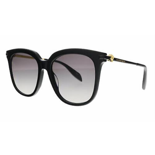 Alexander Mcqueen AM0107S 001 Black Rectangle Sunglasses