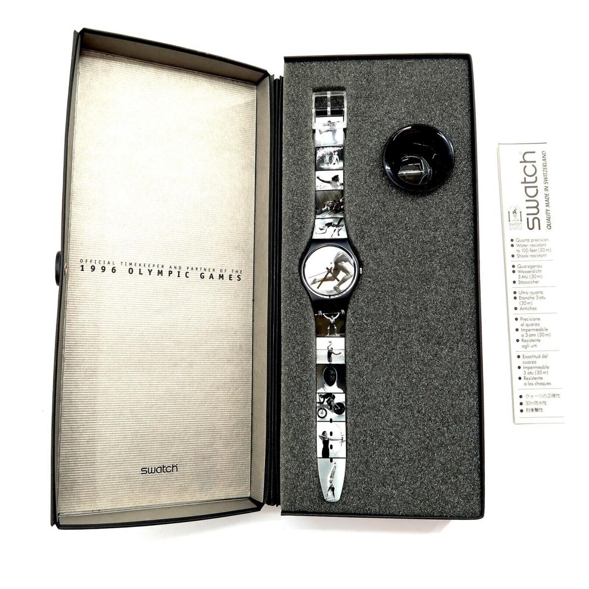 Swatch Watch Annie Leibovitz GB178 1996 Olympic Games Box Set with Signature