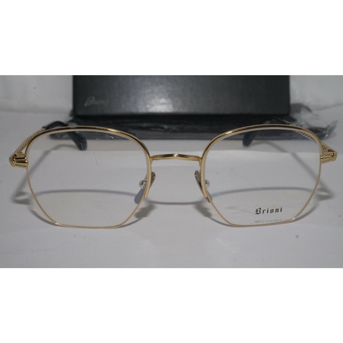 Brioni Eyeglasses RX Gold Halfrim BR0027O 001 49 21 145