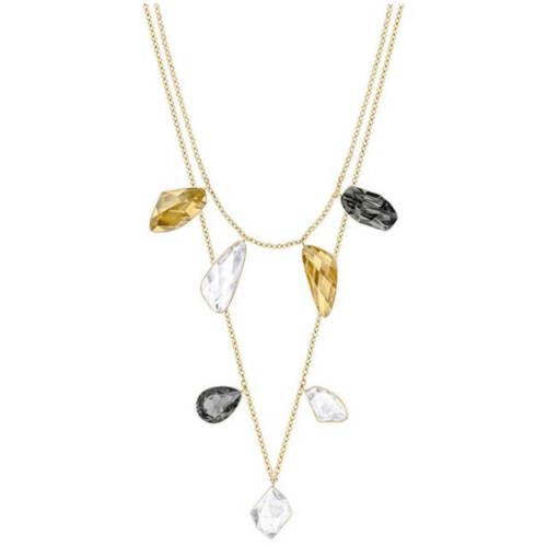 Swarovski Women`s Necklace Prisma Yellow Gold Chain Multicolor Crystals 5385837