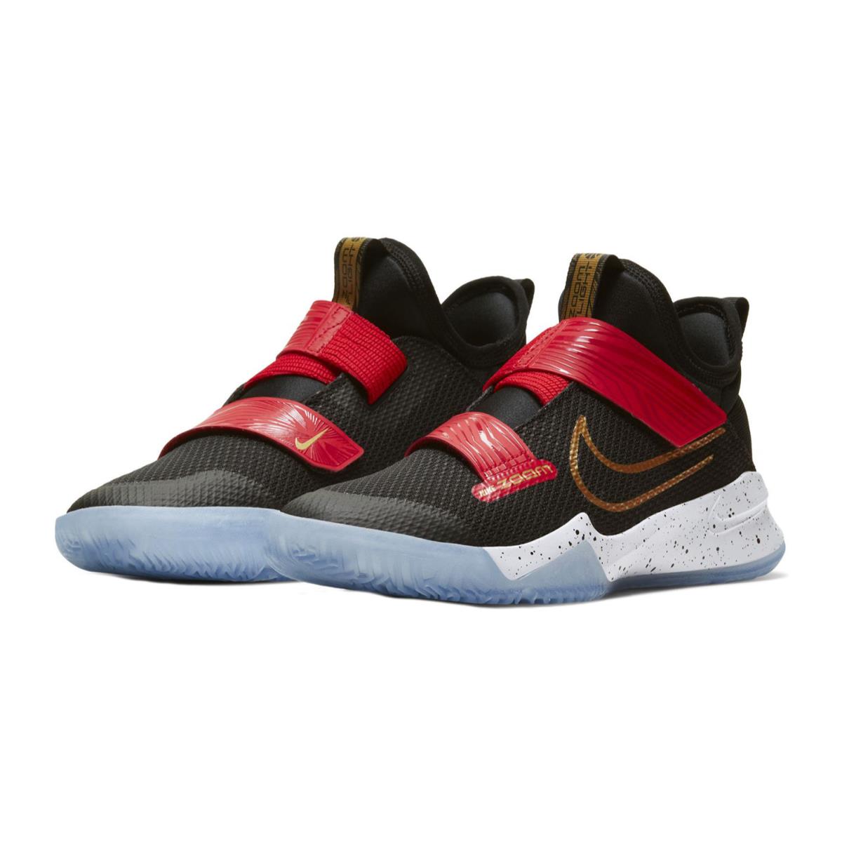 Nike Zoom Flight Grade School Kids Basketball Shoes Sneakers Black Red Size 5