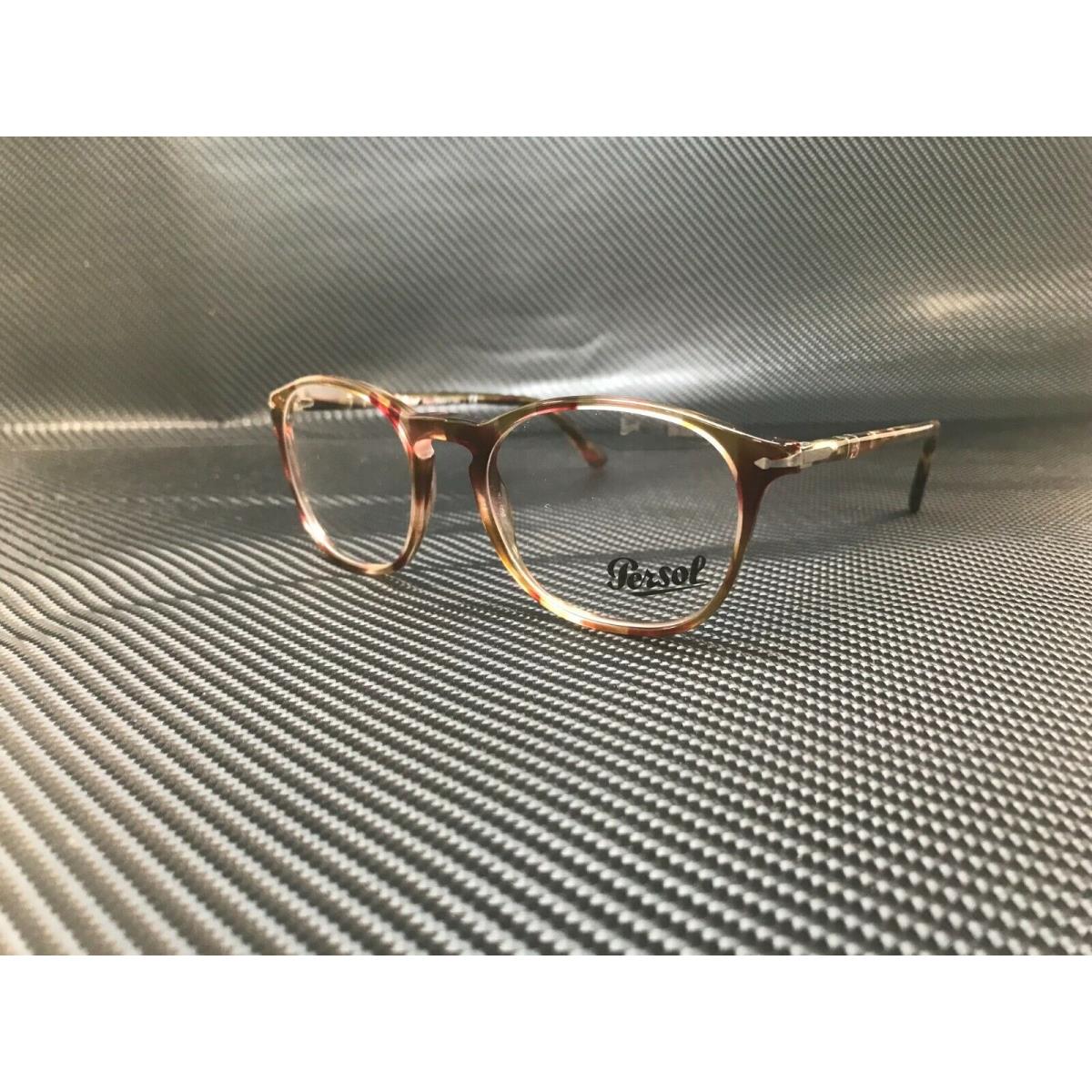 Persol PO3007VM 1125 Bordeaux Round Men`s 52 mm Eyeglasses