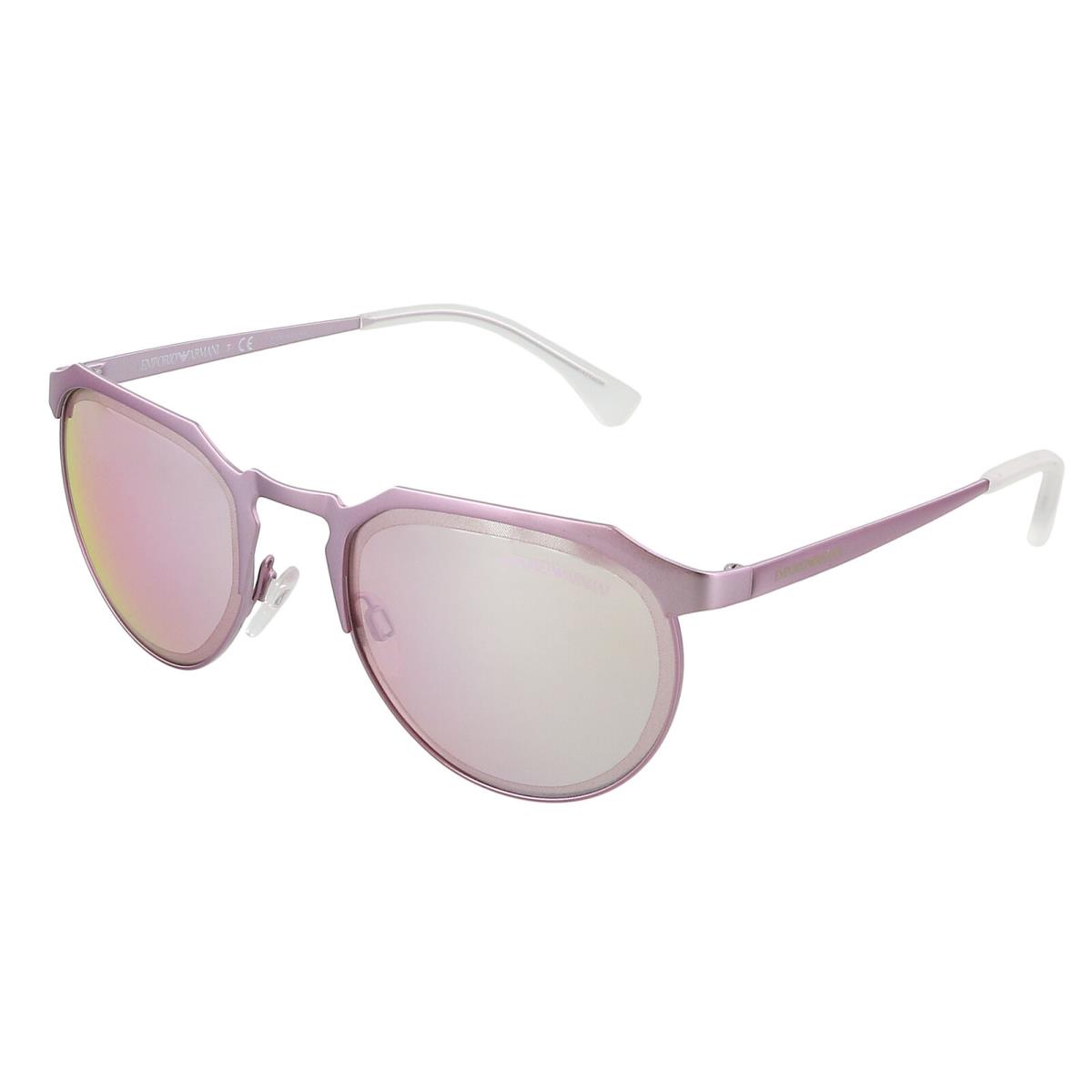 Emporio Armani 0EA2067 32737V Metallized Pink Round Sunglasses