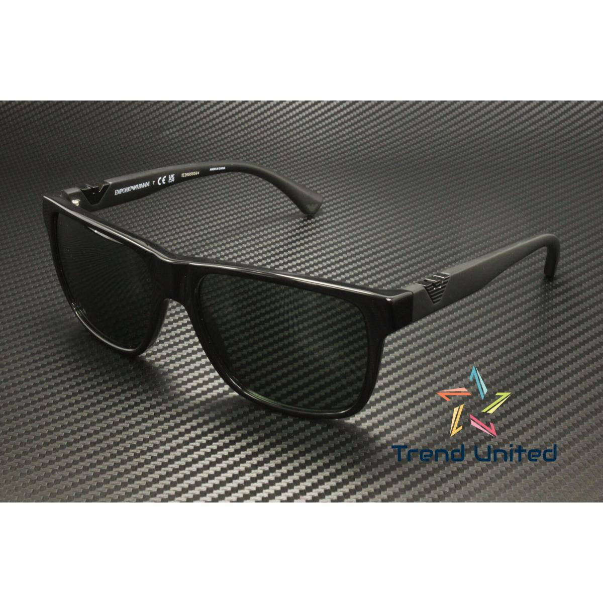 Emporio Armani EA4035 501771 Black Grey Green 58 mm Men`s Sunglasses