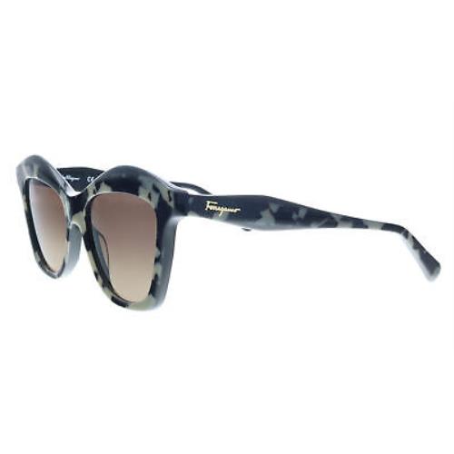 Salvatore Ferragamo SF941S 282 Taupe Havana Modified Rectangle Sunglasses