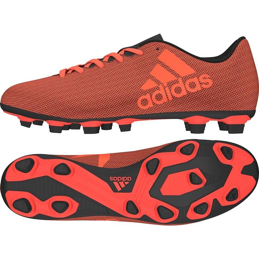 Adidas Men`s X 17.4 Fxg Soccer Shoes S82400 Orange/red/black Sz 8 - 13