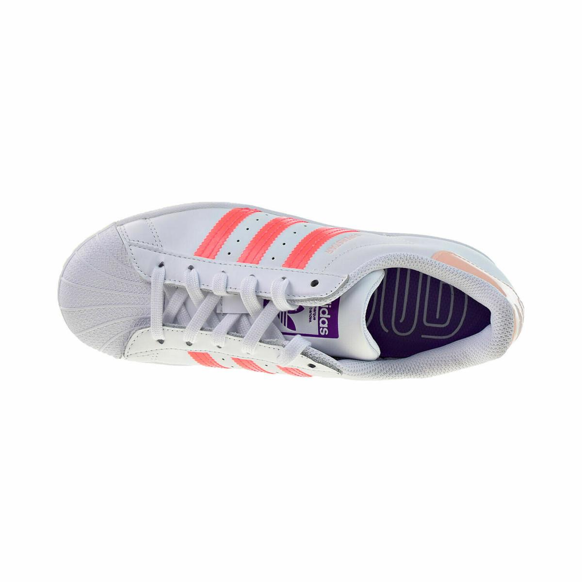 Adidas shoes Superstar - Cloud White-Signal Pink-Shock Purple 3