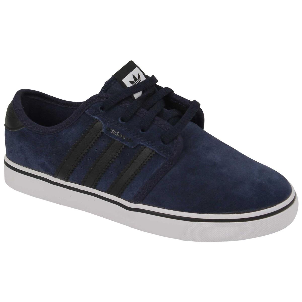 Adidas Kid`s Seeley Shoe - Collegiate Navy / Black / White - Blue