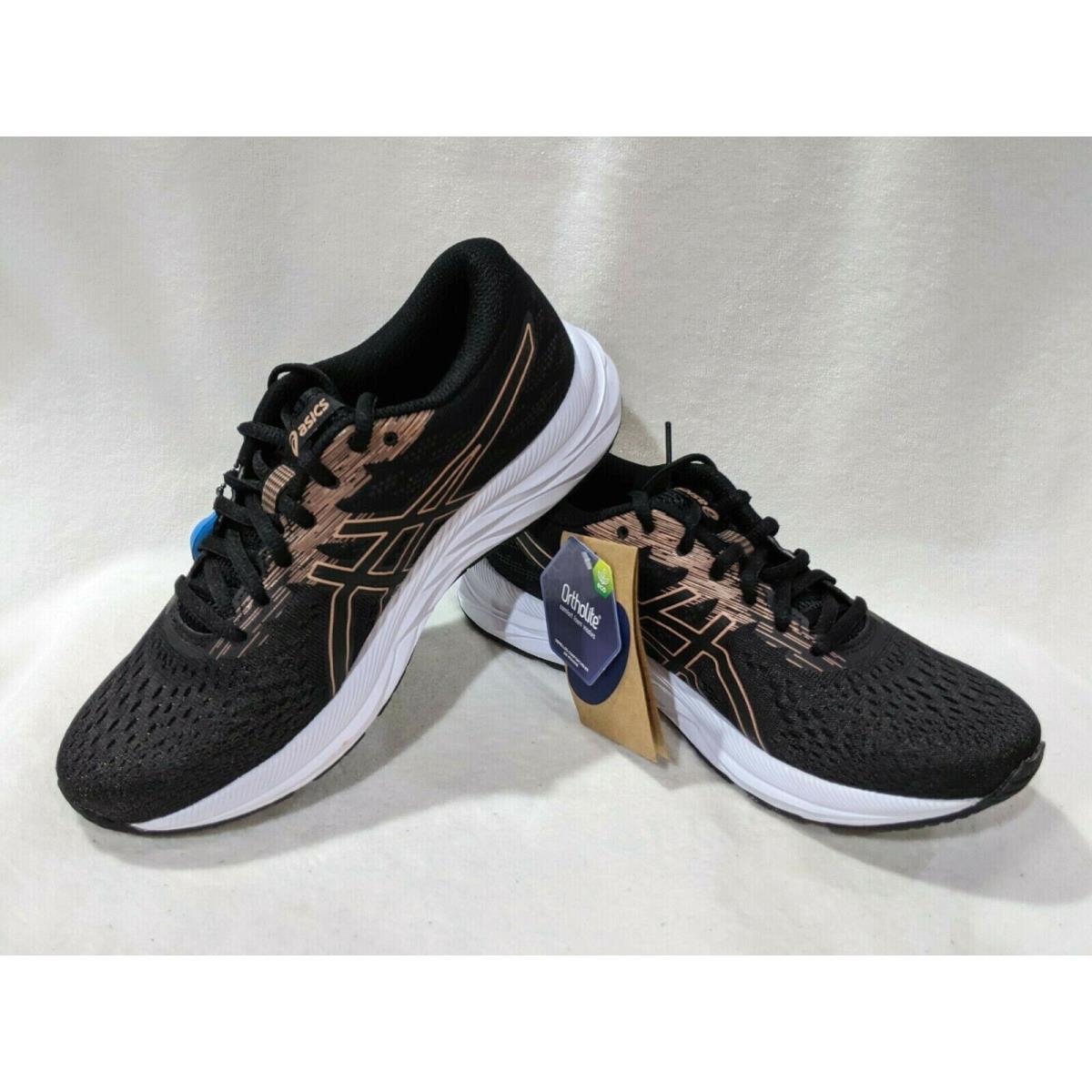 Asics Women`s Gel-excite 7 Black/rose Gold Running Shoes - Size 6.5 Wide D