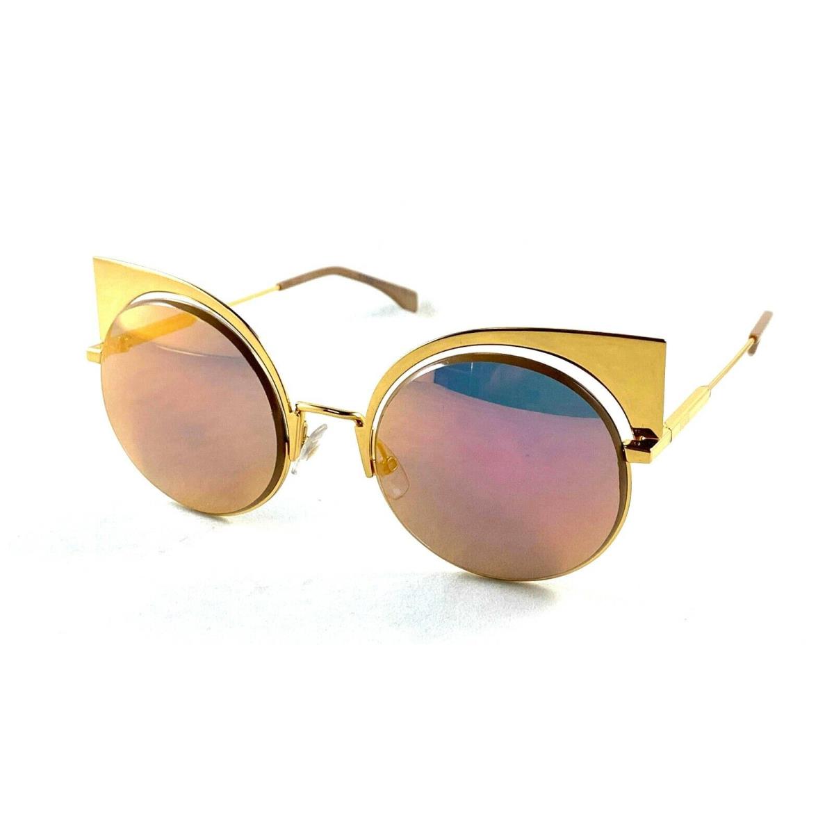 Fendi FF 0177/S 001OJ Gold / Fuchsia Mirror Sunglasses 53-22-135