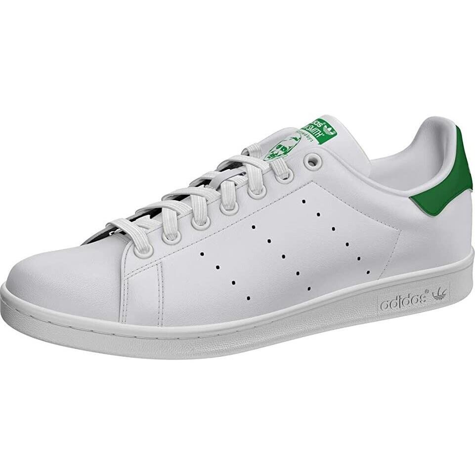 Adidas Originals Men`s Stan Smith Sneaker White/white/green Size: 19 M US