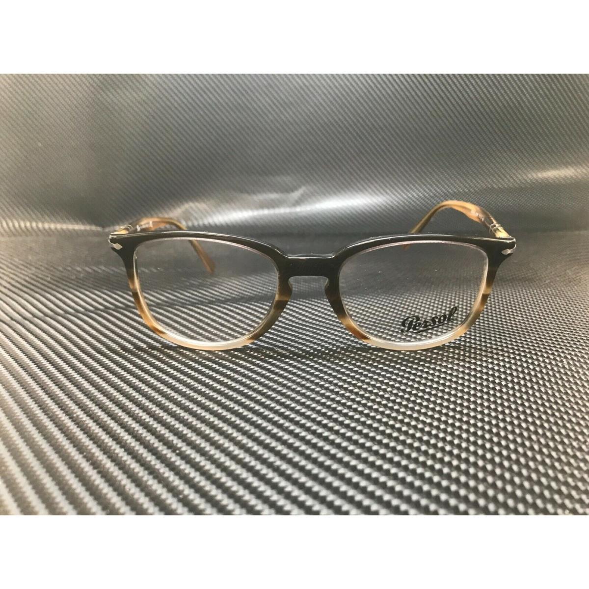 Persol PO3240V 1135 Striped Brown Square Unisex 50 mm Eyeglasses