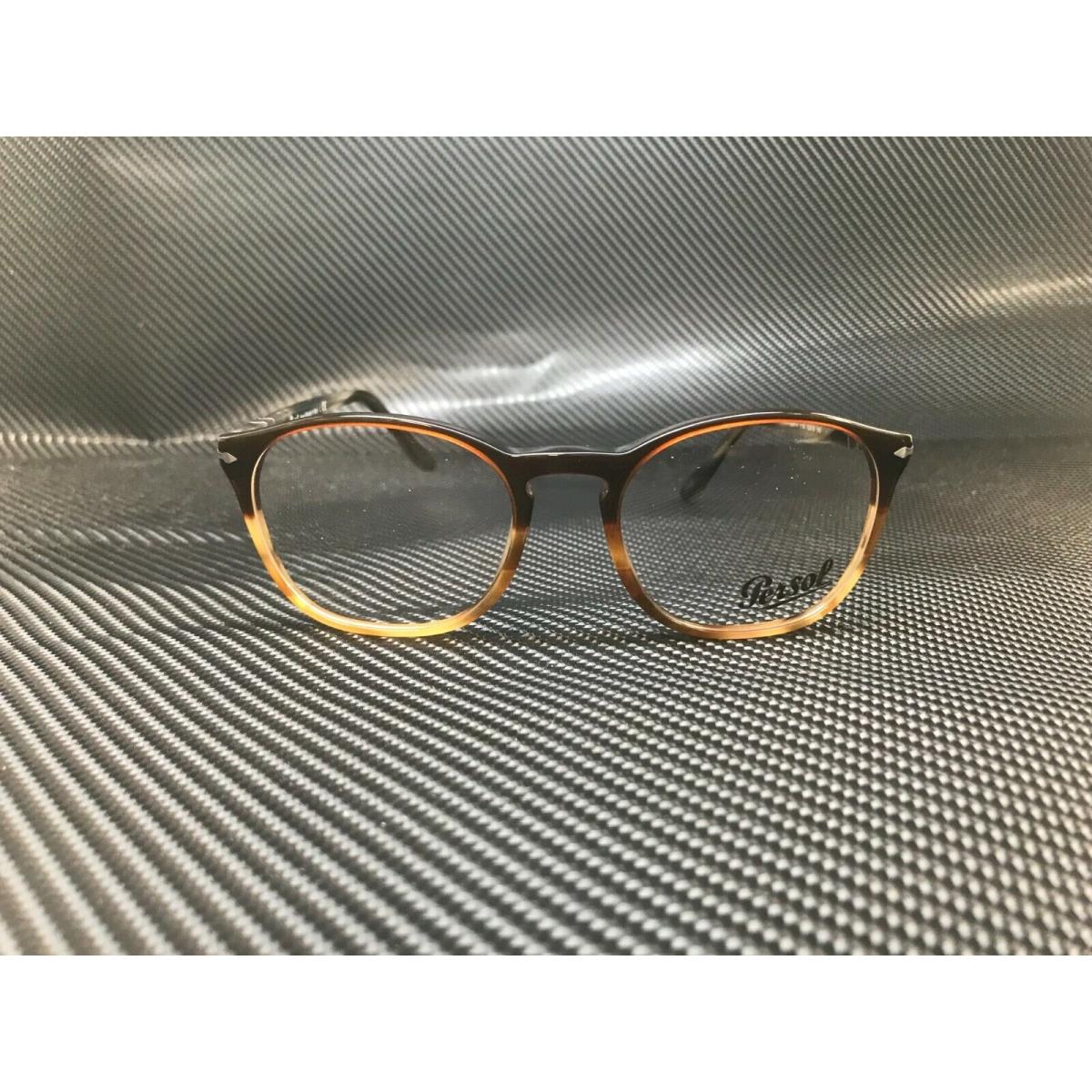 Persol PO3007V 1136 Brown Striped Men`s Square 52 mm Eyeglasses