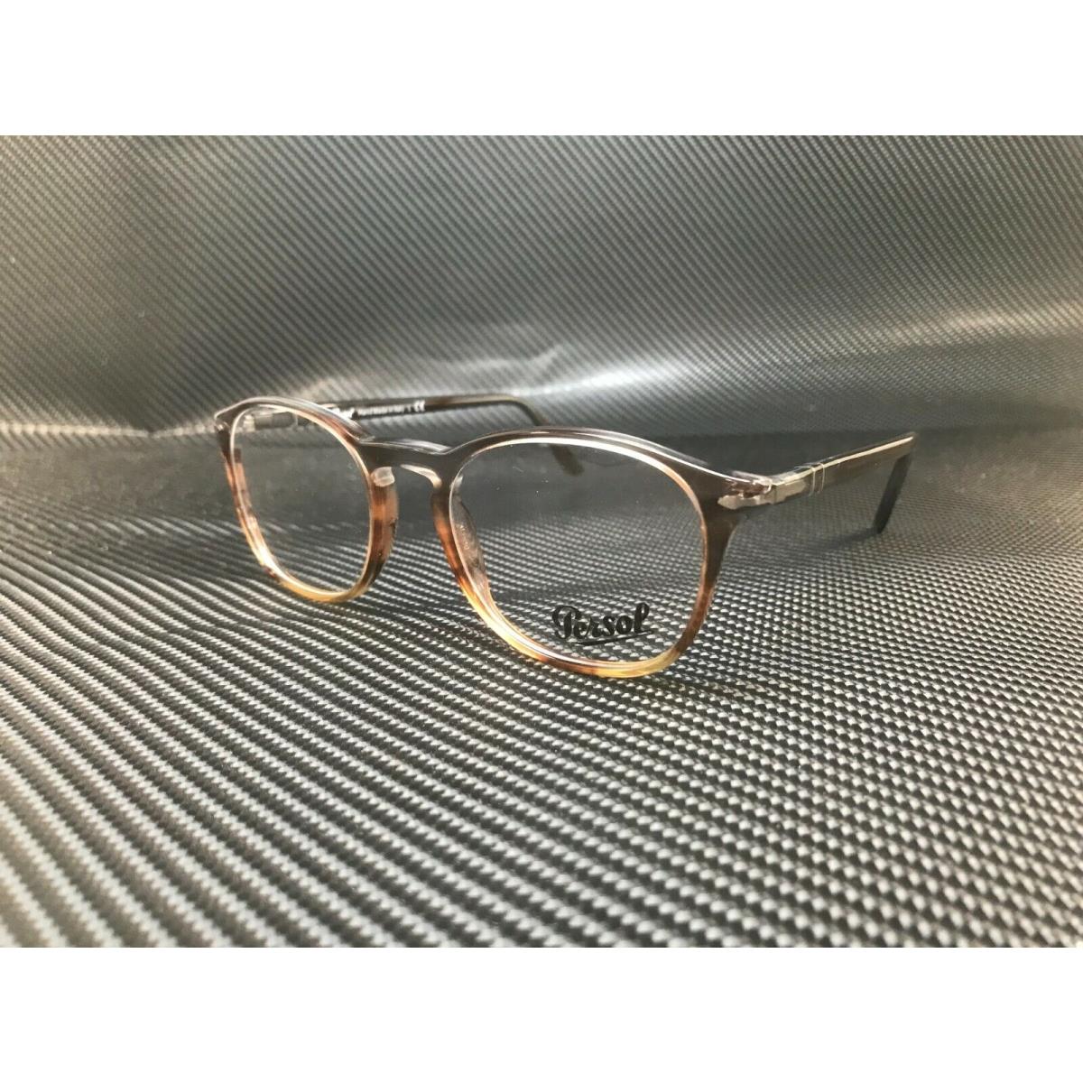 Persol PO3007V 1137 Striped Grey Square Men`s 52 mm Eyeglasses