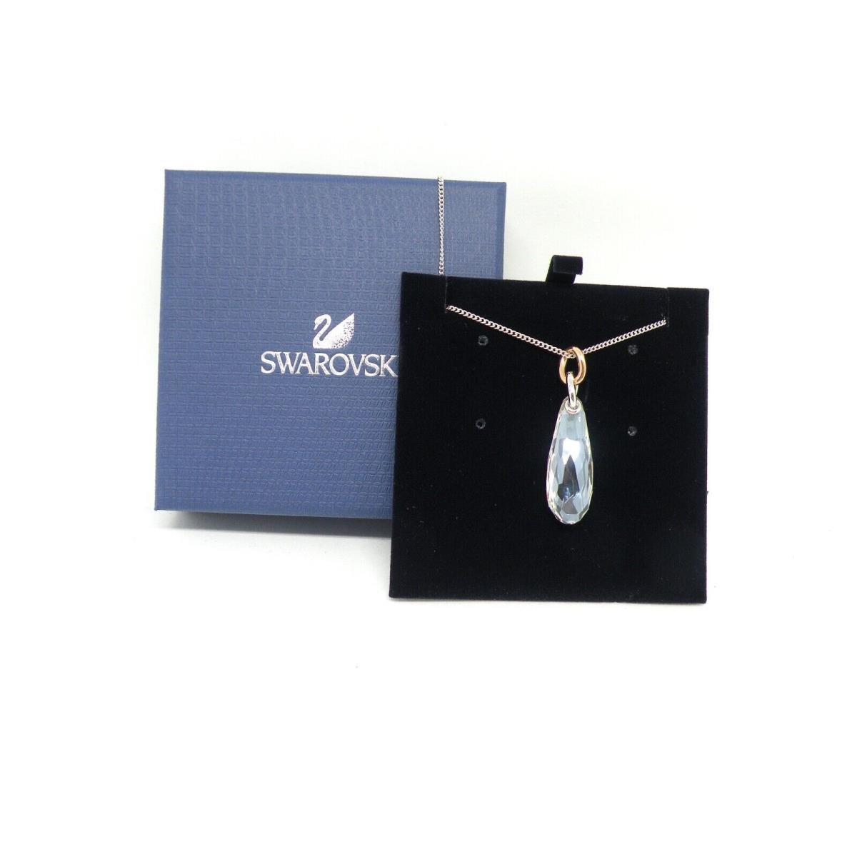 Swarovski Either Crystal Drop Pendant Mixed Finish