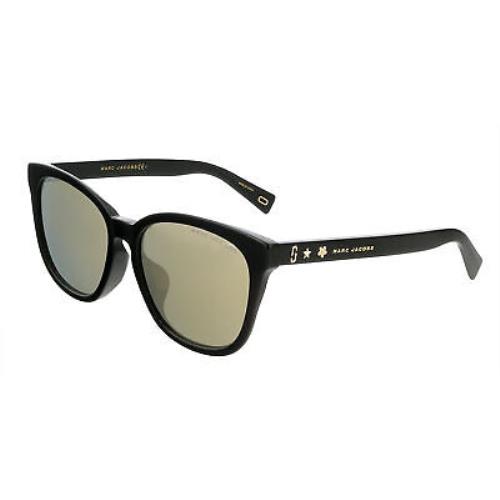 Marc Jacobs MARC345FS 807 Black Square Sunglasses - Black, Frame: Black, Lens: