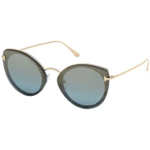 Tom Ford FT0683 55X Black/gold Cat Eye Jess Sunglasses