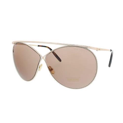 Tom Ford FT0761 28Y Gold Round Stevie Sunglasses