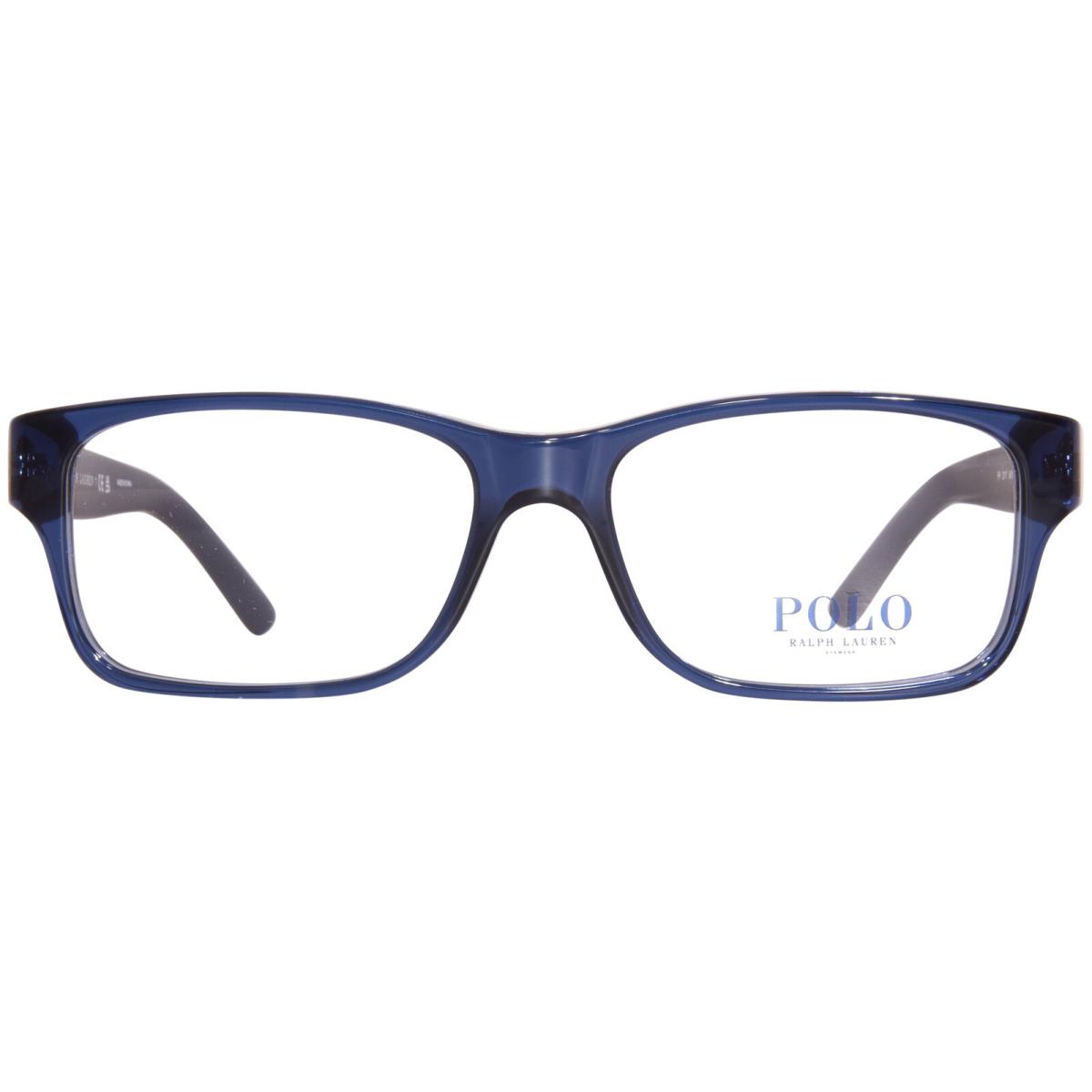 Polo Ralph Lauren PH2117 5470 Eyeglasses Men`s Shiny Trans. Blue Full Rim 54mm