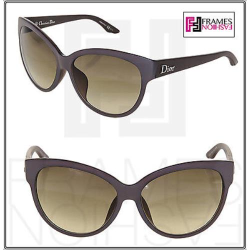 Christian Dior Paname Cat Eye Matte Brown Oversized Optyl Sunglasses