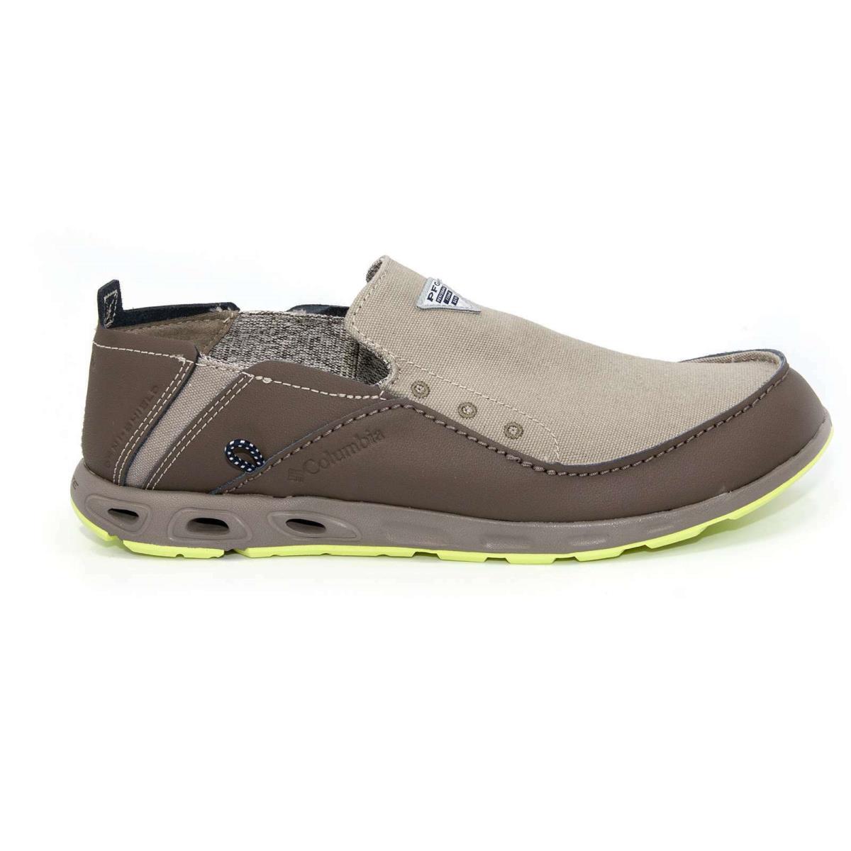 Men Columbia Bahama Vent Pfg Slip-on Shoes Brown Deck Shoes - Brown