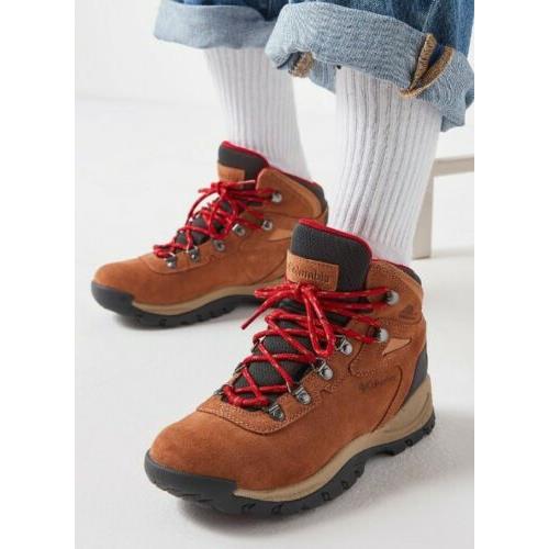 Columbia Newton Ridge Plus II Suede Waterproof Boot Elk/mountain Red Men`s Shoes