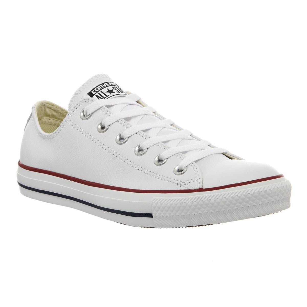 Converse Chuck Taylor Low Top Leather Mens Casual Shoes Optic White
