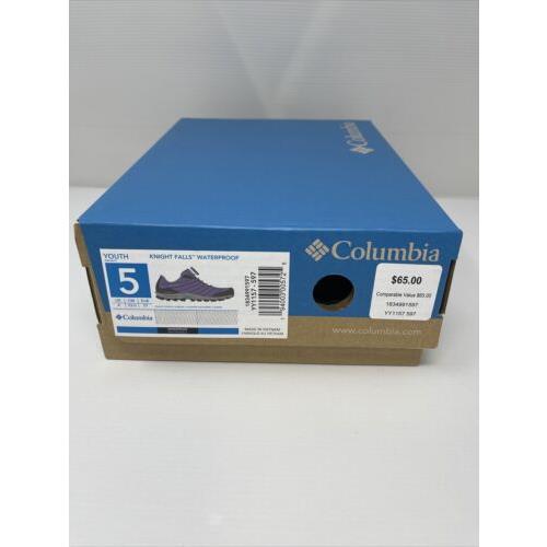 Columbia Youth Knight Falls Waterproof Shoes Size 5
