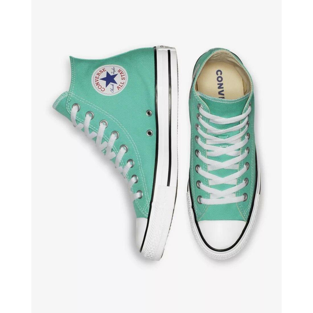 teal colored converse shoes