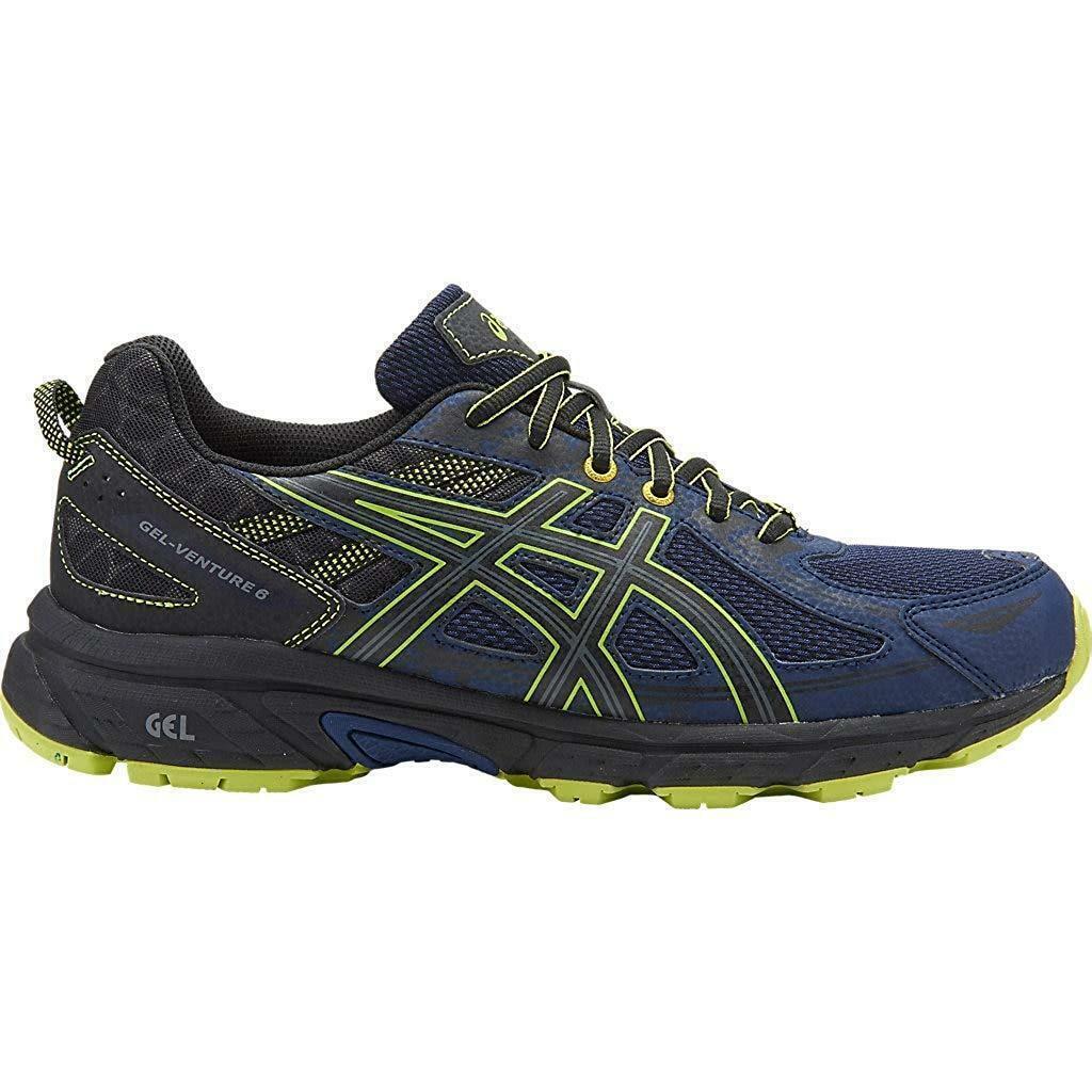 Asics Men`s Gel-venture 6 MX Trail Specific Running Shoe Indigo Blue/Black/Energy Green