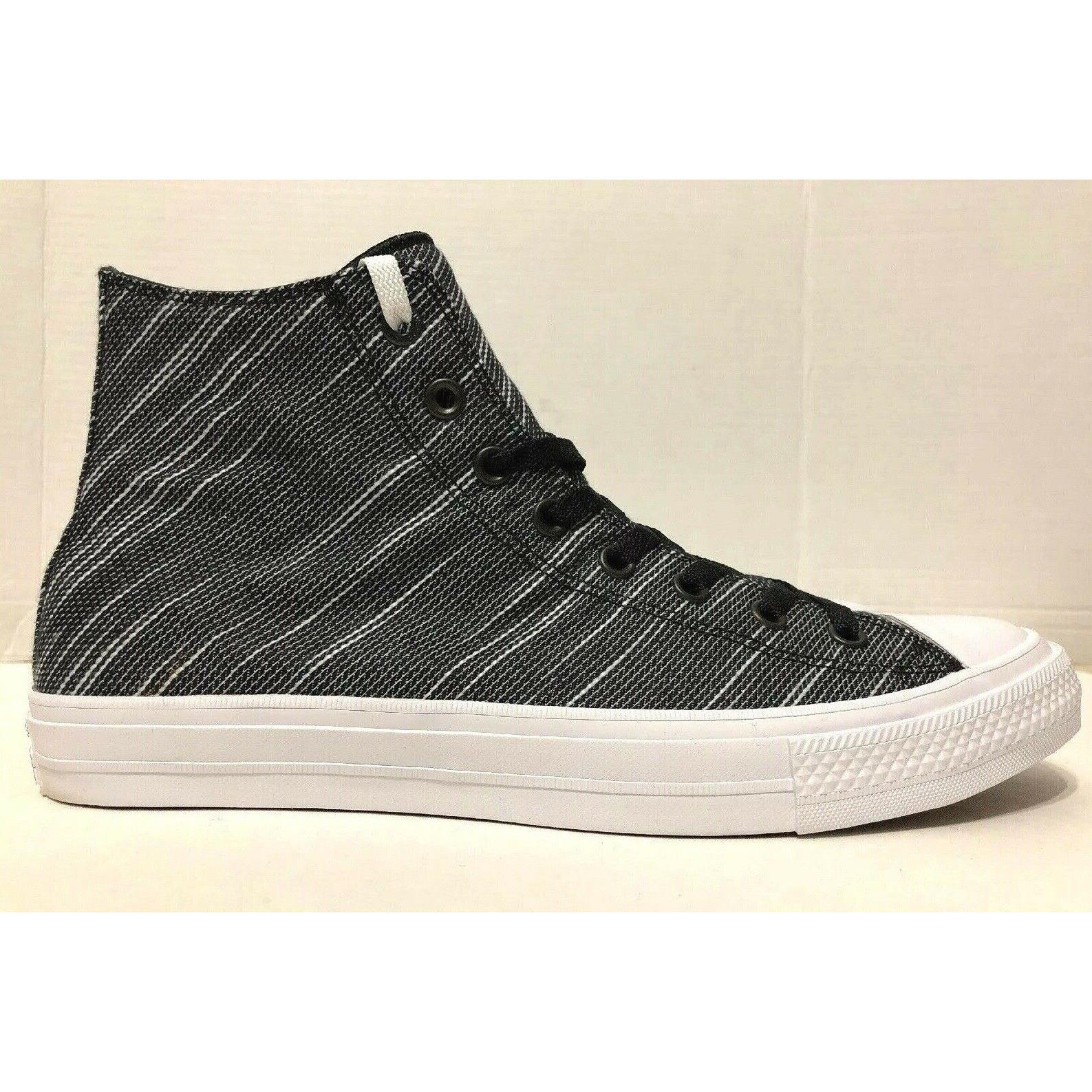 Converse Mens Chuck Taylor All Star II HI Shoes Black White 151087C Size 11