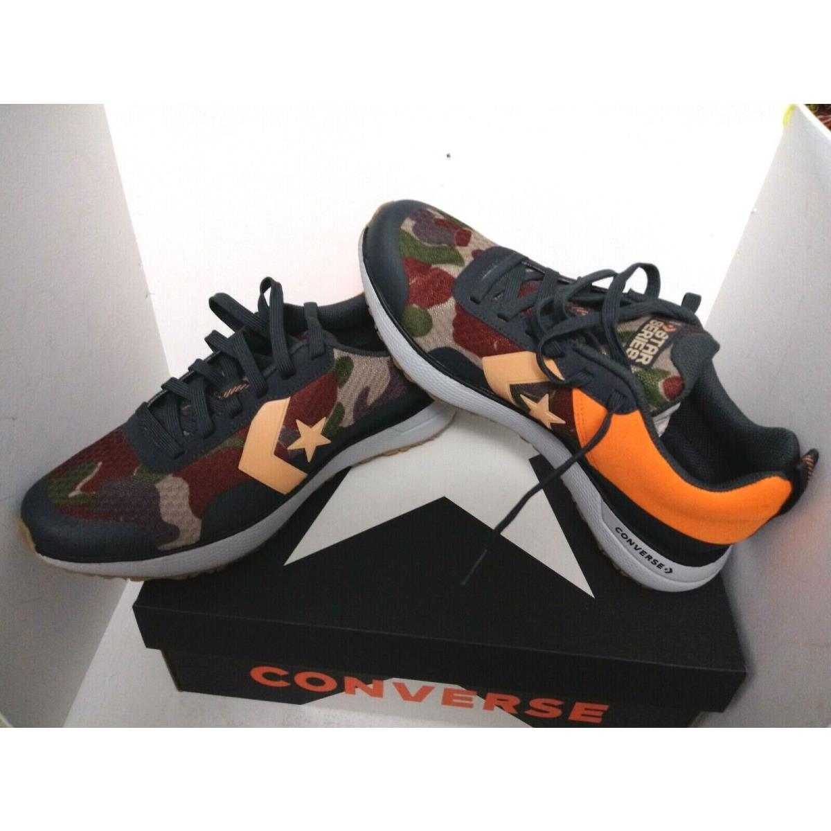 Men`s Converse All Star Series Run Ox Low Top Camo Multicolor Shoes Size 10