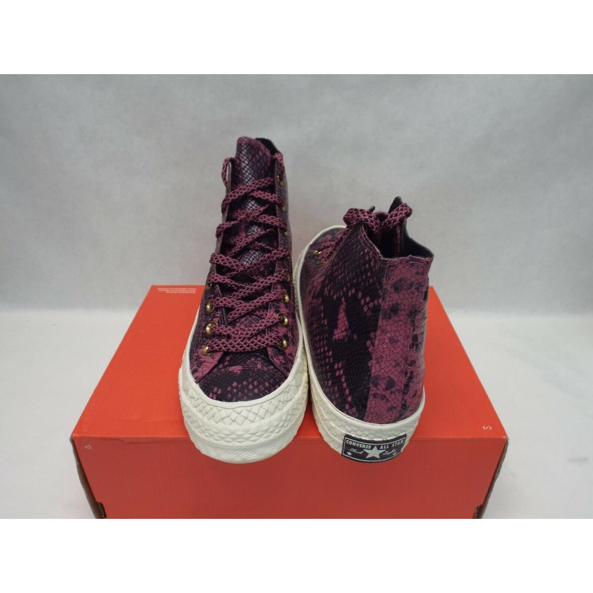 Womens 7 Converse Chuck 70 Hi Vintage Wine Snake Skin Leather Shoes 561762C