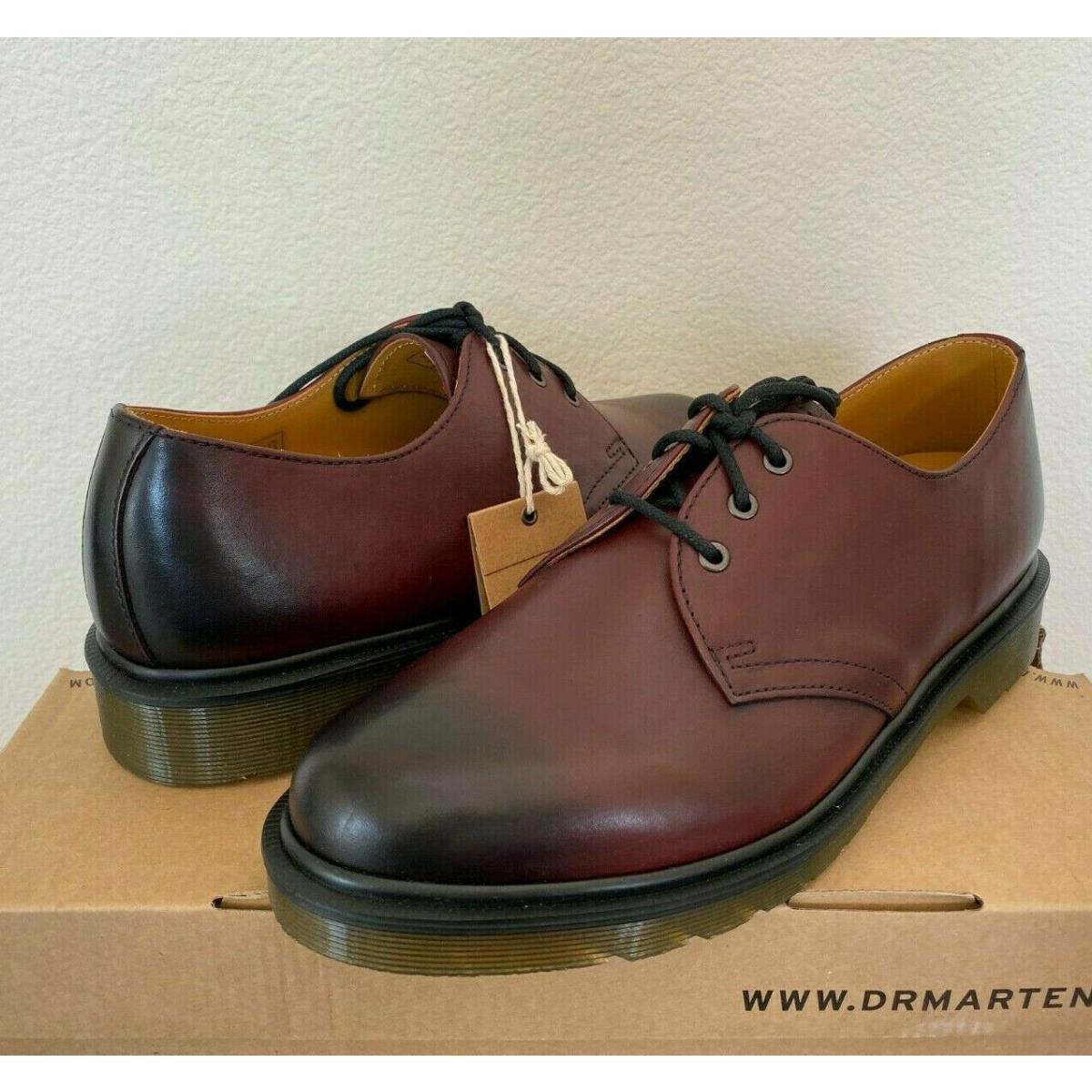 Dr. Martens 1461 3 Eye Oxfords Women`s Shoes Cherry Red Antique Temperley