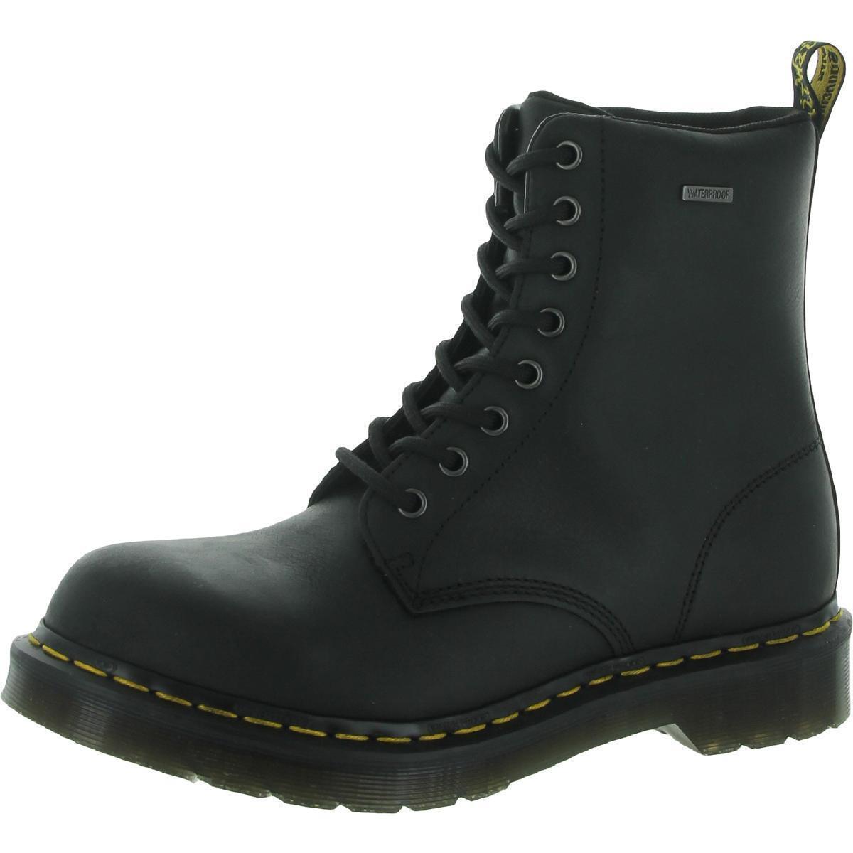 Dr. Martens Womens Black Combat Lace-up Boots Shoes 6 Medium B M Bhfo 4992