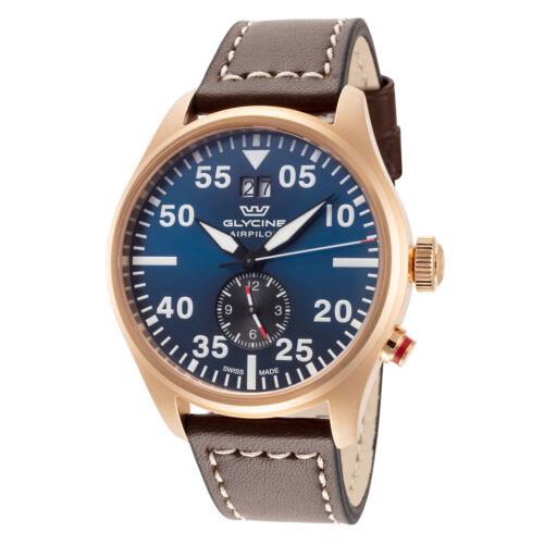 Glycine Men`s Airpilot Dual GL0369 44mm GL852 Quartz Watch