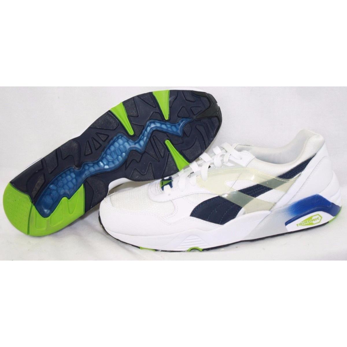 Mens Puma R698 Mesh Neoprene 359125 01 White Blue Sneakers Shoes