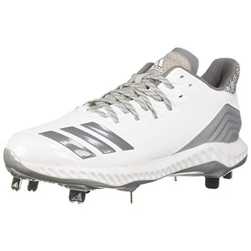 Adidas Men`s Icon Bounce Baseball Cleats - Choose Sz/col White/Grey/Grey