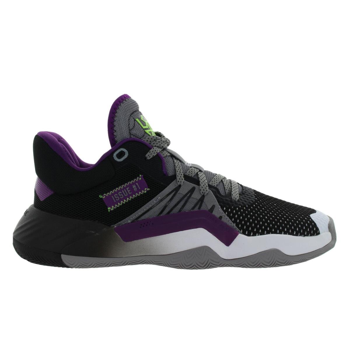 Adidas Mens Donovan Mitchell D.o.n. Issue 1 Purple Basketball Shoes Size 7 - Grey Three, Core Black, Glory Purple