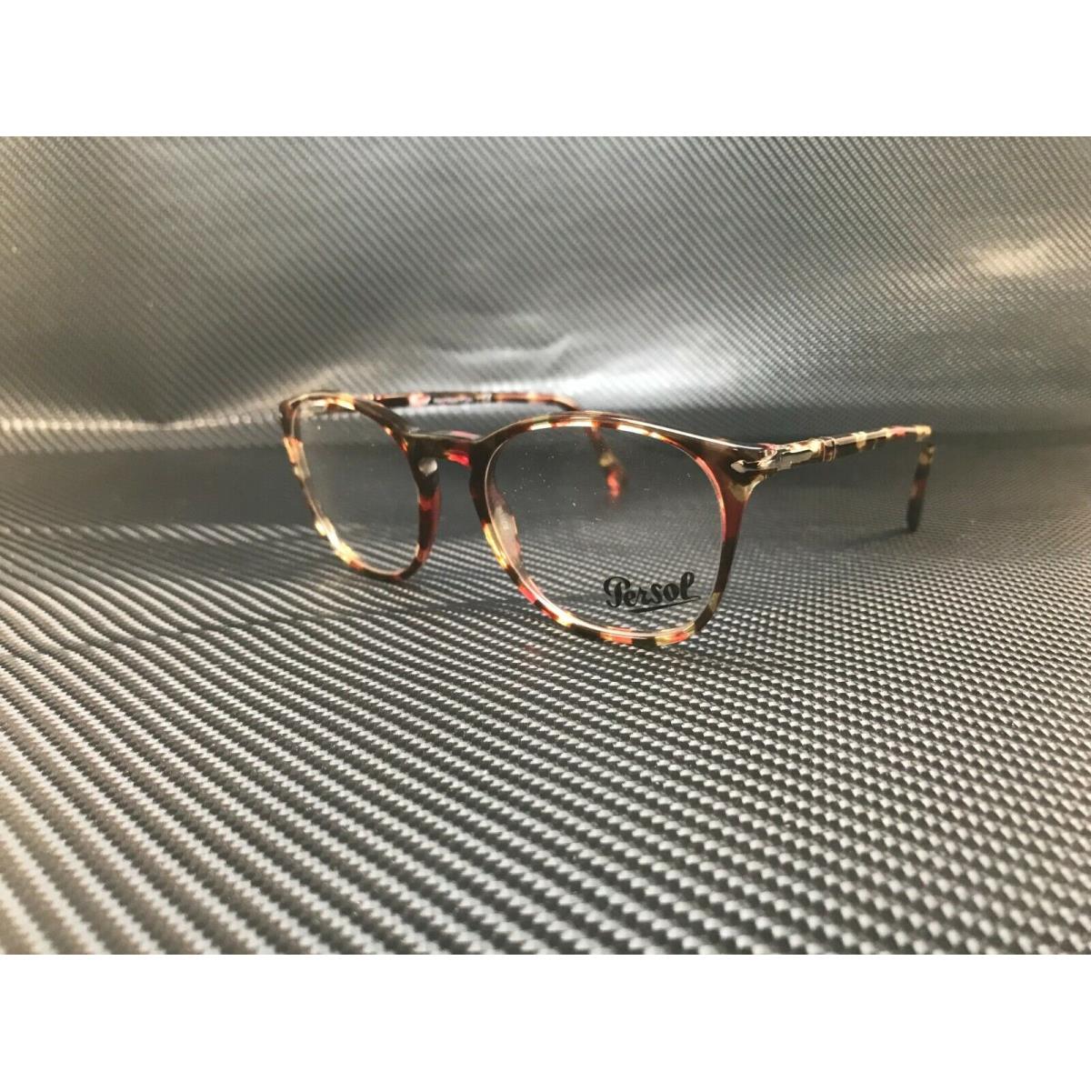 Persol PO3007VM 1059 Pink Brown Tortoise Unisex Eyeglasses 52 mm