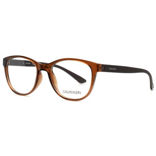 Calvin Klein CK19572 281 Crystal Amber Mens Oval Eyeglasses 52-18-145 B:42