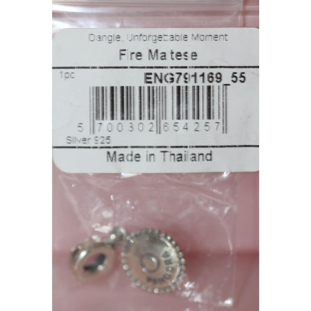 Pandora Fire Fighter Charm Dangle Engraved Retired ENG791169_55