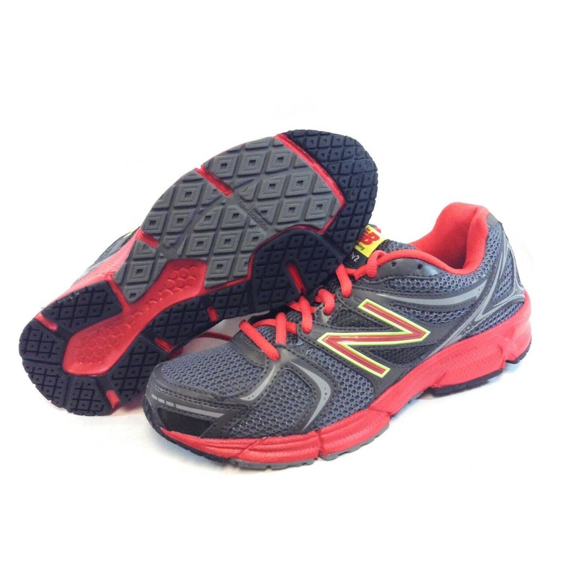 Womens New Balance 490 GR2 Grey Red Yellow Running Sneakers Shoes