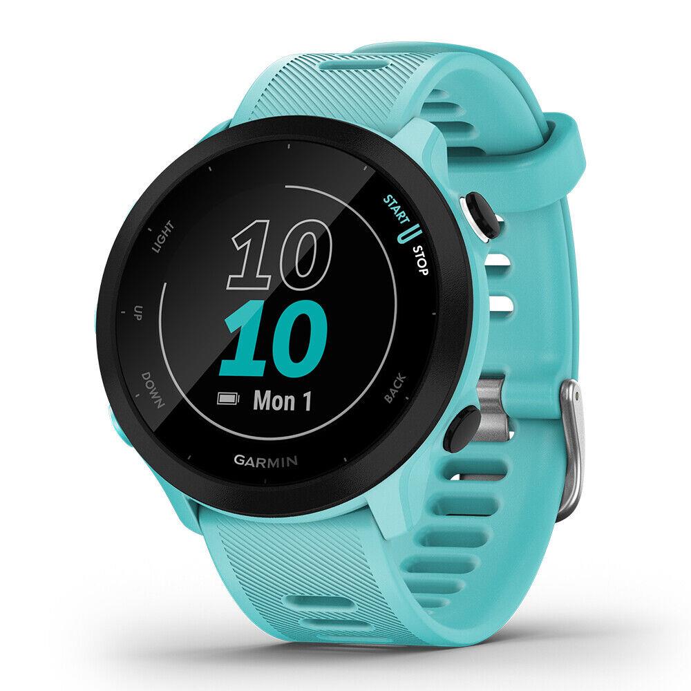 Garmin Forerunner 55 Gps Running Smartwatch For Beginner Runners 24/7 Health Aqua