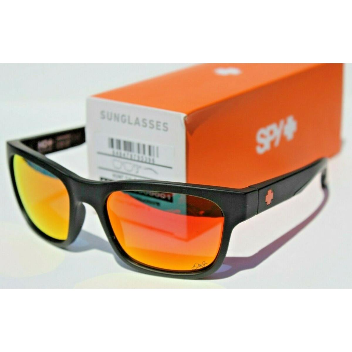 Spy Optics Hunt Dale Jr Sunglasses Matte Black/hd+ Orange Spectra Mirror